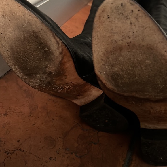 Jimmy choo over the knee black leather riding boots - Picture 4 of 4